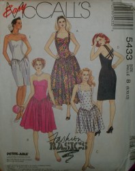5433 STRAP OR NOT PEG-FLARE DROP WST DRESS LENGTHS PATTERN 12-16